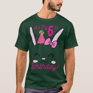Kinder sein 6. Geburtstag Mädchen Bunny Rabbit The T-Shirt