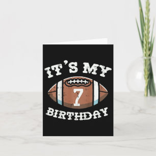 Kinder sein 7. Geburtstag American Football 7 Jahr Karte