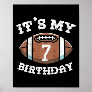 Kinder sein 7. Geburtstag American Football 7 Jahr Poster