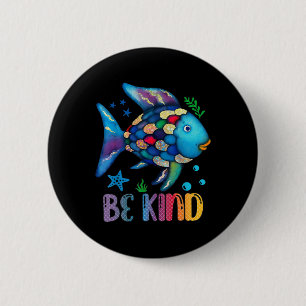 Kinder Sein Freundlich Regenbogen Schuppen Fisch L Button
