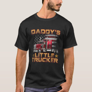 Kinder Semi Truck Boys Geschenk Daddy s Little Tru T-Shirt