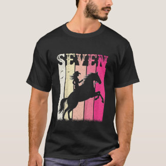 Kinder Siebte Geburtstagskupplermädchen 7 Jahre Al T-Shirt