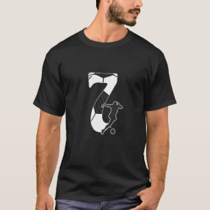 Kinder Siebter Geburtstag Fußball Spieler 7 Jahre T-Shirt