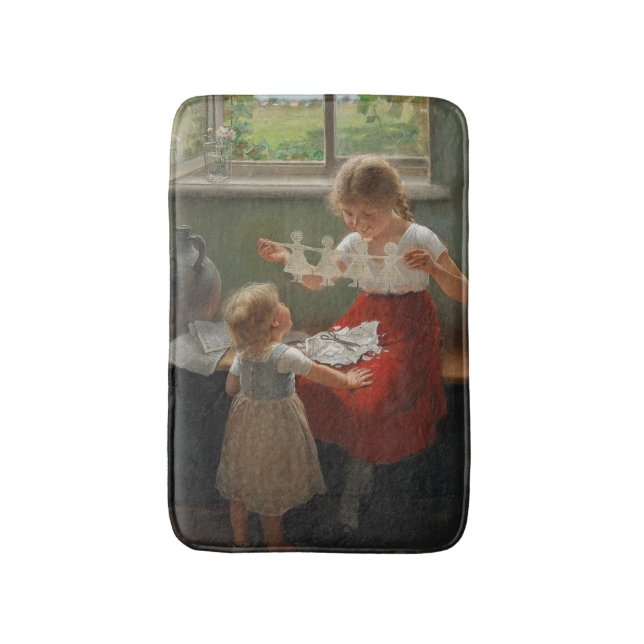 Kinder Silhouetten machen (Niedliche Kinder spiele Badematte (Vorderseite Vertikal)