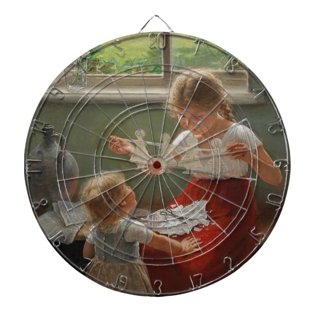 Kinder Silhouetten machen (Niedliche Kinder spiele Dartscheibe (vorne)