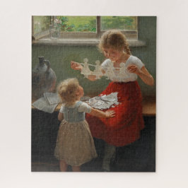 Kinder Silhouetten machen (Niedliche Kinder spiele Puzzle