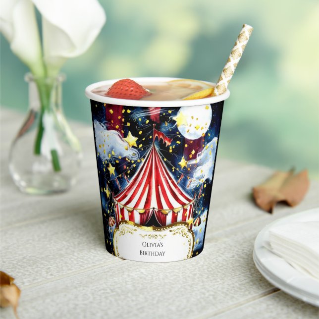 Kinder Simple Circus Geburtstag Pappbecher (In Situ)