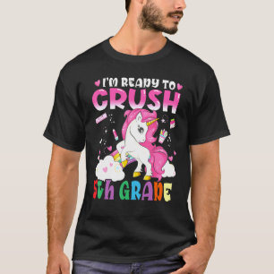 Kinder sind bereit, 5. Klasse magisches Einhorn zu T-Shirt