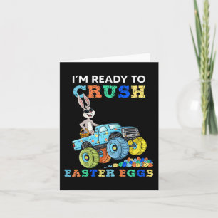 Kinder sind bereit, Ostereier-Kaninchen in einem M Karte