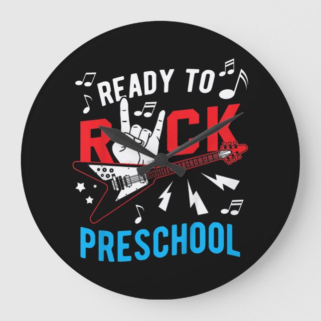 Kinder sind bereit, um in der Vorschule eine sonni Große Wanduhr (Vorderseite)