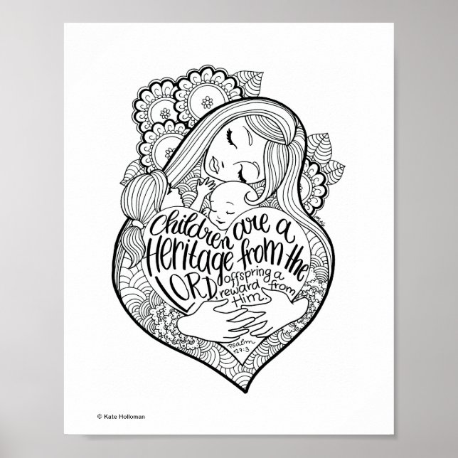 Kinder sind ein Erbe des Herrn - Art Print Poster (Vorne)