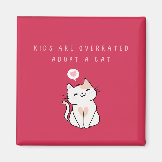 Kinder sind überbewertet - eine Katze Dunkler Mage Magnet (Vorne)