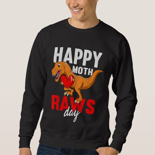 Kinder singen für Mutter Dinosaurier glücklich Mut Sweatshirt (Vorderseite)