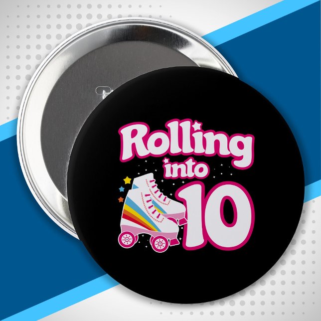 Kinder Skate Party - 10. Geburtstag - Roller Skate Button (Von Creator hochgeladen)