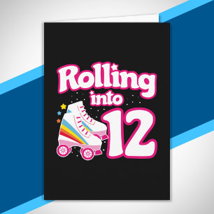 Kinder Skate Party - 12. Geburtstag - Roller Skate Karte