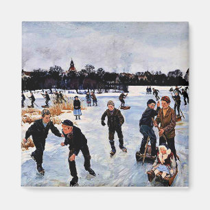 Kinder Skaten außerhalb von faborca Magnet