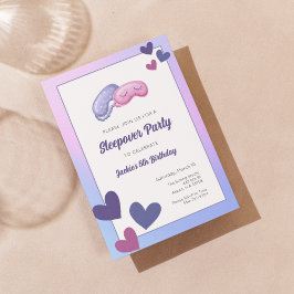 Kinder Sleepover Geburtstagsparty Einladung