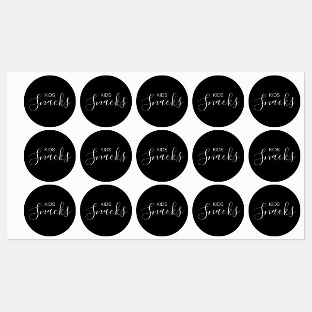 Kinder Snacks Pantry Labels Etiketten (Blatt)