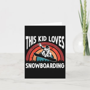 Kinder Snowboarden Art Snowboard Winter Cool Snowb Karte