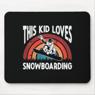 Kinder Snowboarden Art Snowboard Winter Cool Snowb Mousepad