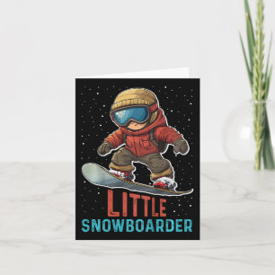 Kinder Snowboarden Kleiner Snowboarder Funny Todle Karte