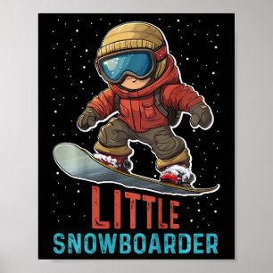 Kinder Snowboarden Kleiner Snowboarder Funny Todle Poster