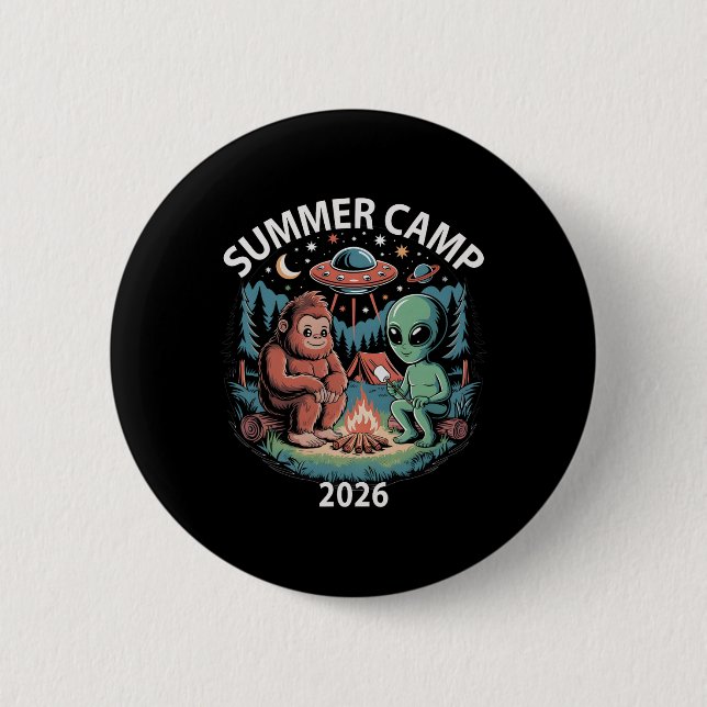 Kinder Sommercamp 2026 Alien Bigfoot Regie Crew  Button (Vorderseite)