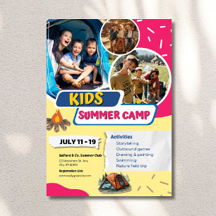 Kinder Sommercamp Flyer, Kinder Bootcamp Sommer Flyer