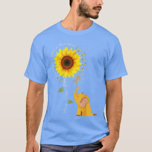 Kinder Sonnenblume mit niedlichem Elefantenkrebs T-Shirt