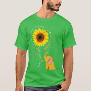Kinder Sonnenblume mit niedlichem Elefantenkrebs T-Shirt