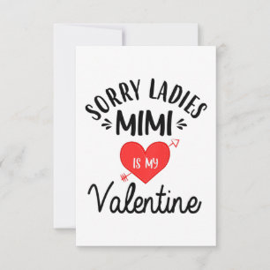 Kinder Sorry Ladys Mimi ist mein Valentinstag Gesc RSVP Karte