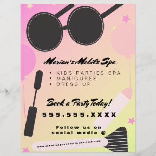 Kinder-Spa-Bus-Party-Vermietung Gradient Flyer