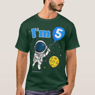 Kinder Spaceman Astronauten Space I bin 5 Fünf Fün T-Shirt