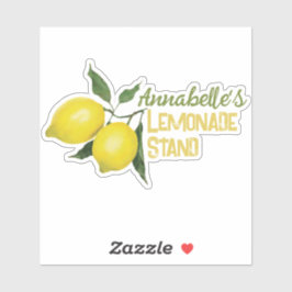 Kinder Spaß Personalisiert Name Lemonade Standlogo Aufkleber