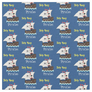Kinder Spaß Piratenschiff Themed Whimsy Print Stoff