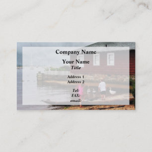 Kinder spielen am Hafen Essex CT Visitenkarte