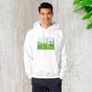 Kinder spielen auf einem Reifenschwingen Hoodie