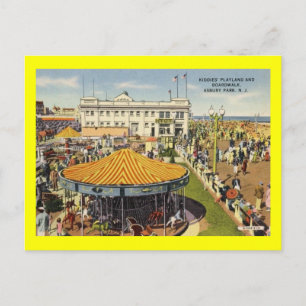 Kinder Spielplatz, Asbury Park, New Jersey Vintage Postkarte
