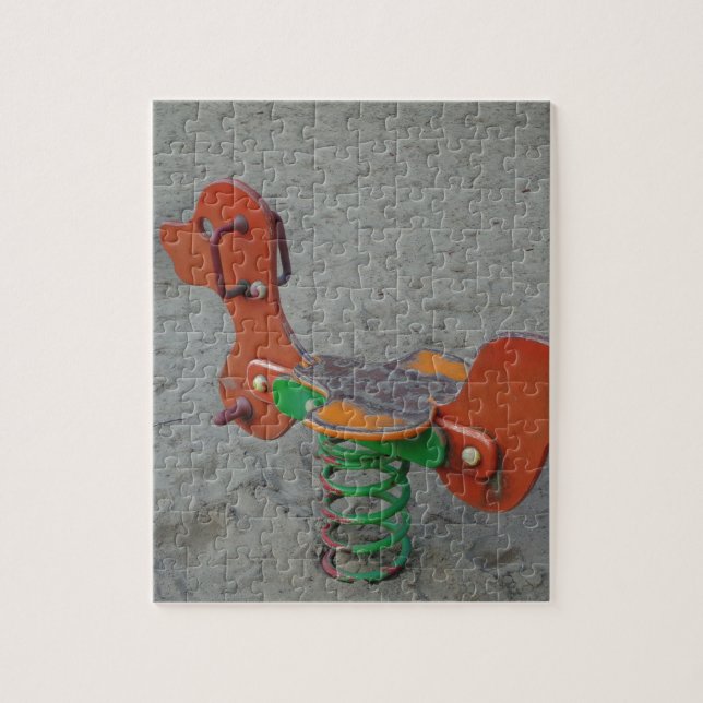 Kinder Spielplatz Orange Dog Tog in Sand Puzzle (Vertikal)