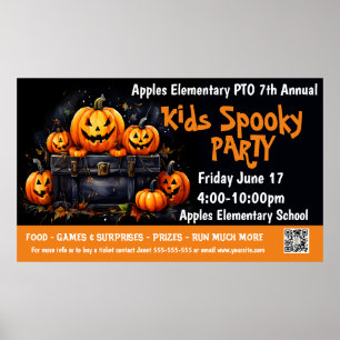 Kinder spookoko Partei Fundraiser PTO PTA Kirche B Poster