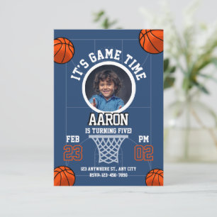 Kinder Sport Basketball Spiel Geburtstag Einladung