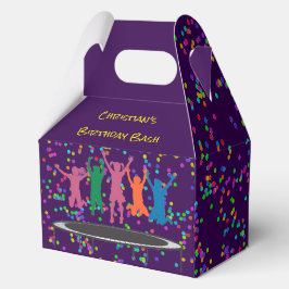 Kinder springen und spielen Trampolin Geburtstag B Geschenkschachtel