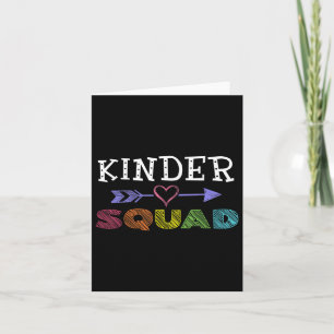 Kinder-Squad-Lehrer zurück zum Kindergarten Karte