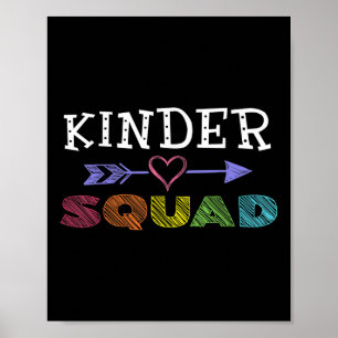 Kinder-Squad-Lehrer zurück zum Kindergarten Poster