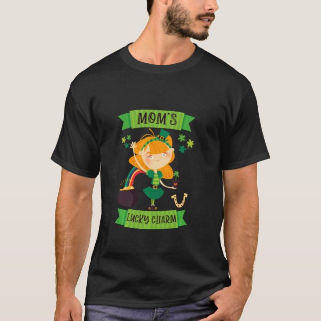 Kinder St Patricks Day Girls Mamas Lucky Charm T-Shirt (Vorderseite)