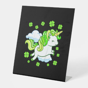 Kinder St Patricks Day Unicorn Girls Kleinkind Sha Sockelschild