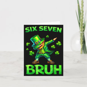 Kinder St. Patricks Tag 67 Leprechaun Dab sechs si Karte