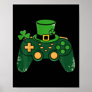 Kinder St. Patricks Tag Gamer Gaming Controller Ne Poster