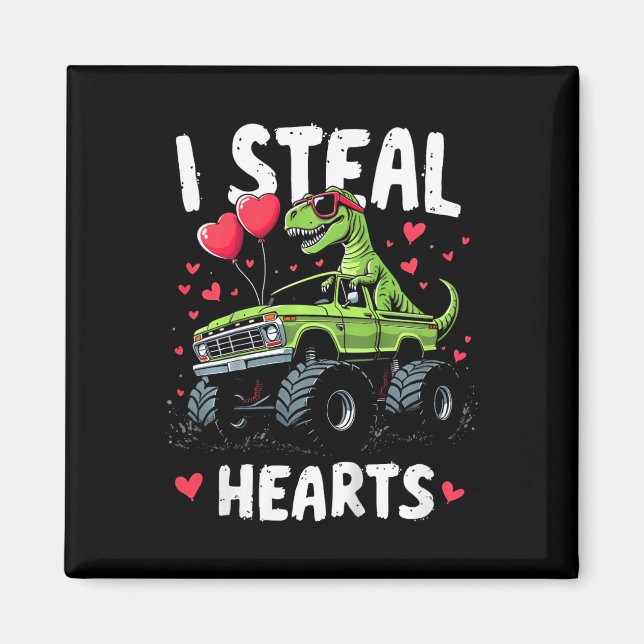 Kinder stehlen Herzen Kinder Lustige Trex Geschenk Magnet (Vorne)