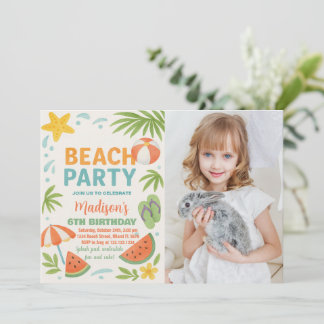 Kinder Strand Geburtstag Einladung & Dekoration